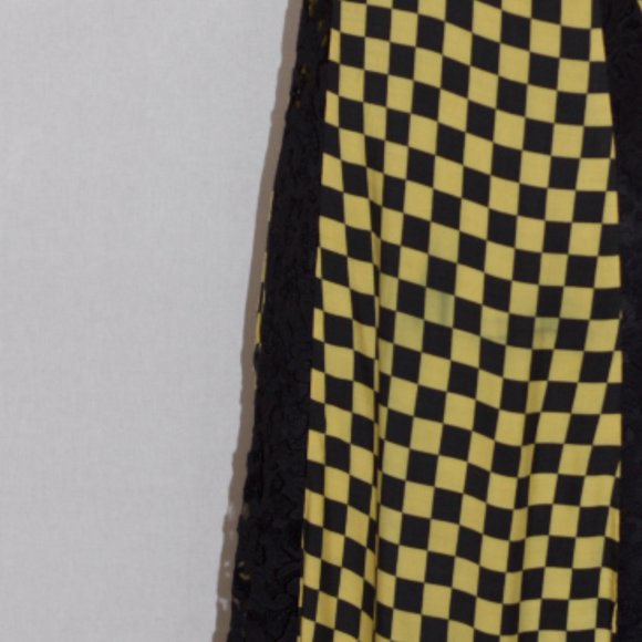 Yellow & Black Checkered Dress - Picture 4 of 15